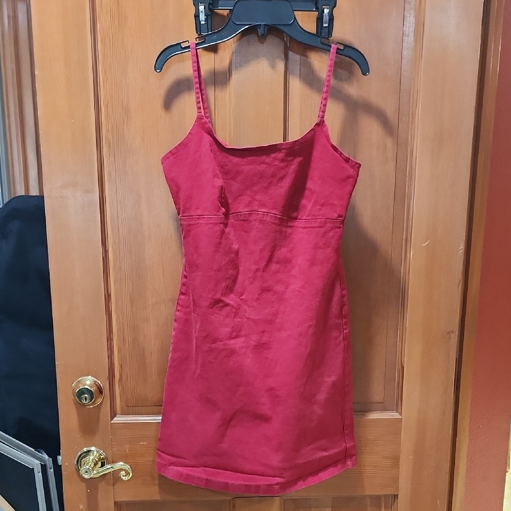 Aqua Red Mini Dress Sz Small